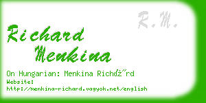 richard menkina business card